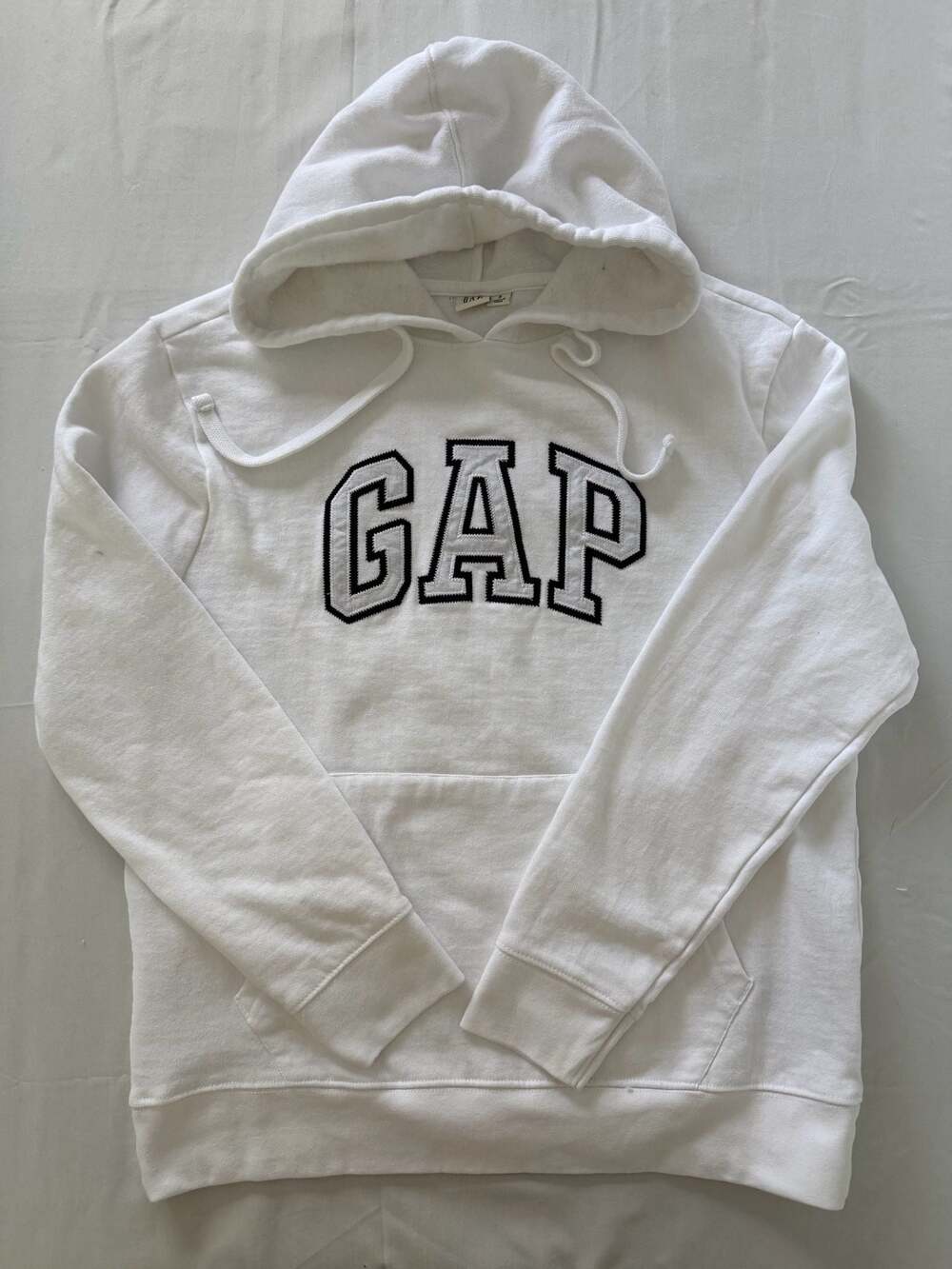 Gap White Logo Pullover Hoodie Size S Super Soft